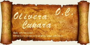 Olivera Cupara vizit kartica
